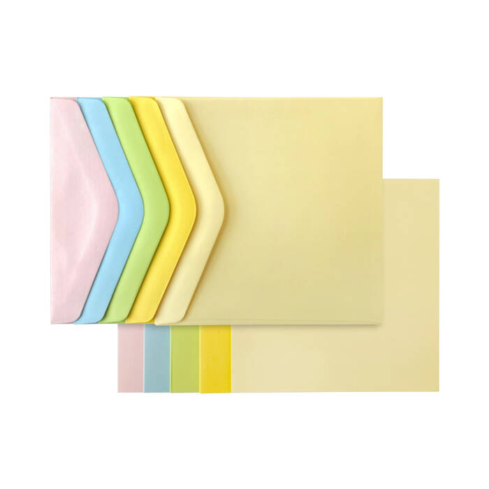 Baza do kartek ozdobnych - karnet + koperta 145x145 mix pastelowy (5) AG4378 01