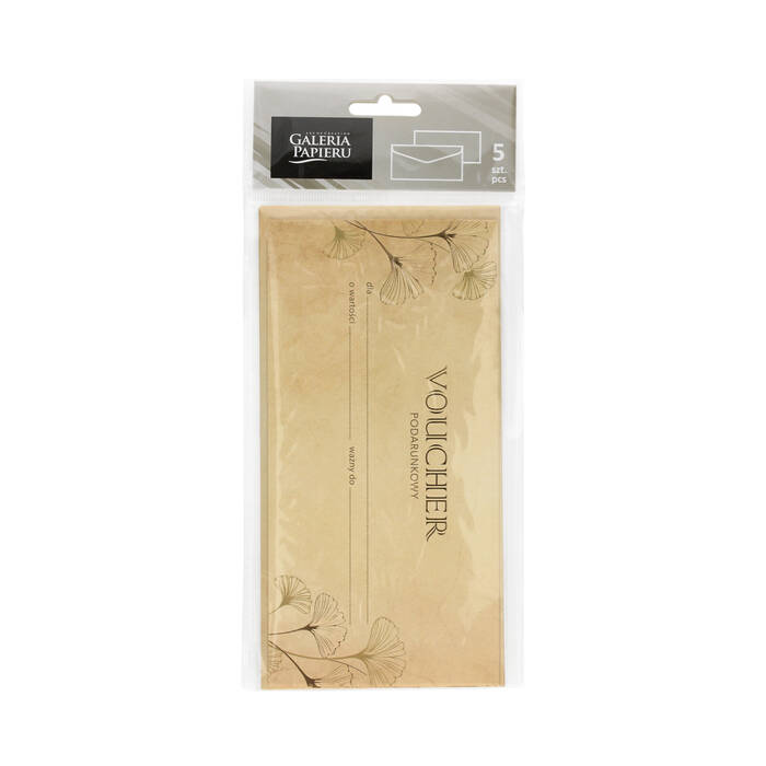 Zestaw voucher + koperta DL Ginkgo - 5szt. AG4420 04