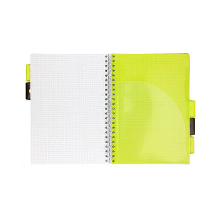 Kołozeszyt A4/100 kratka Pukka Pad Project Book Black-Lime Green NZ2229 02