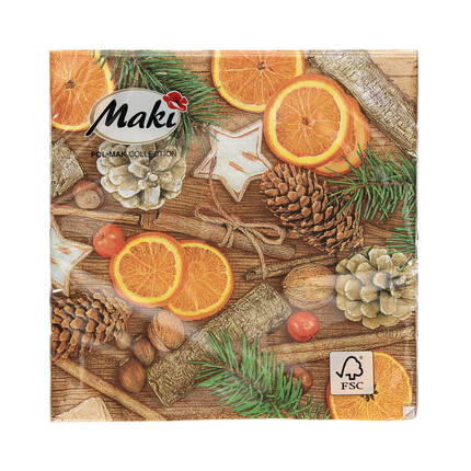Serwetki 33x33 3w Cinnamon&Nuts Decoration 020601 (20) VS5951 01