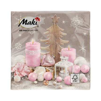 Serwetki 33x33 3w Pastel Christmas 016301 (20) VS5955 01