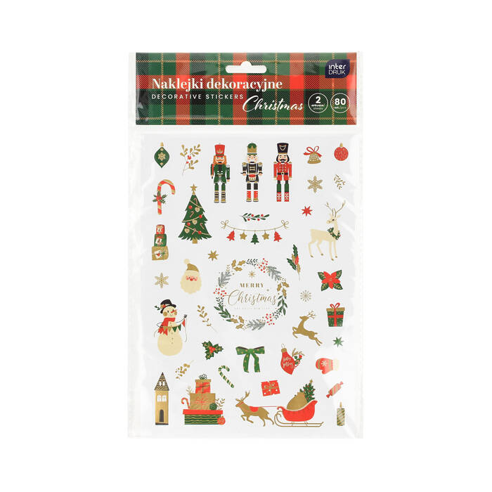 Naklejki dekoracyjne Christmas Interdruk - 80szt. IR1578 01
