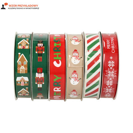 Wstążka rypsowa 15mmx3m Christmas IR1586 02