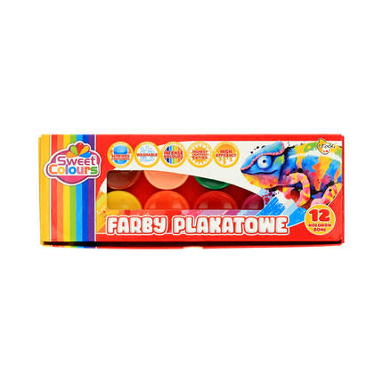 Farba plakatowa 12kol 20ml Sweet Colours Otocki FP1220SK VO0701 01