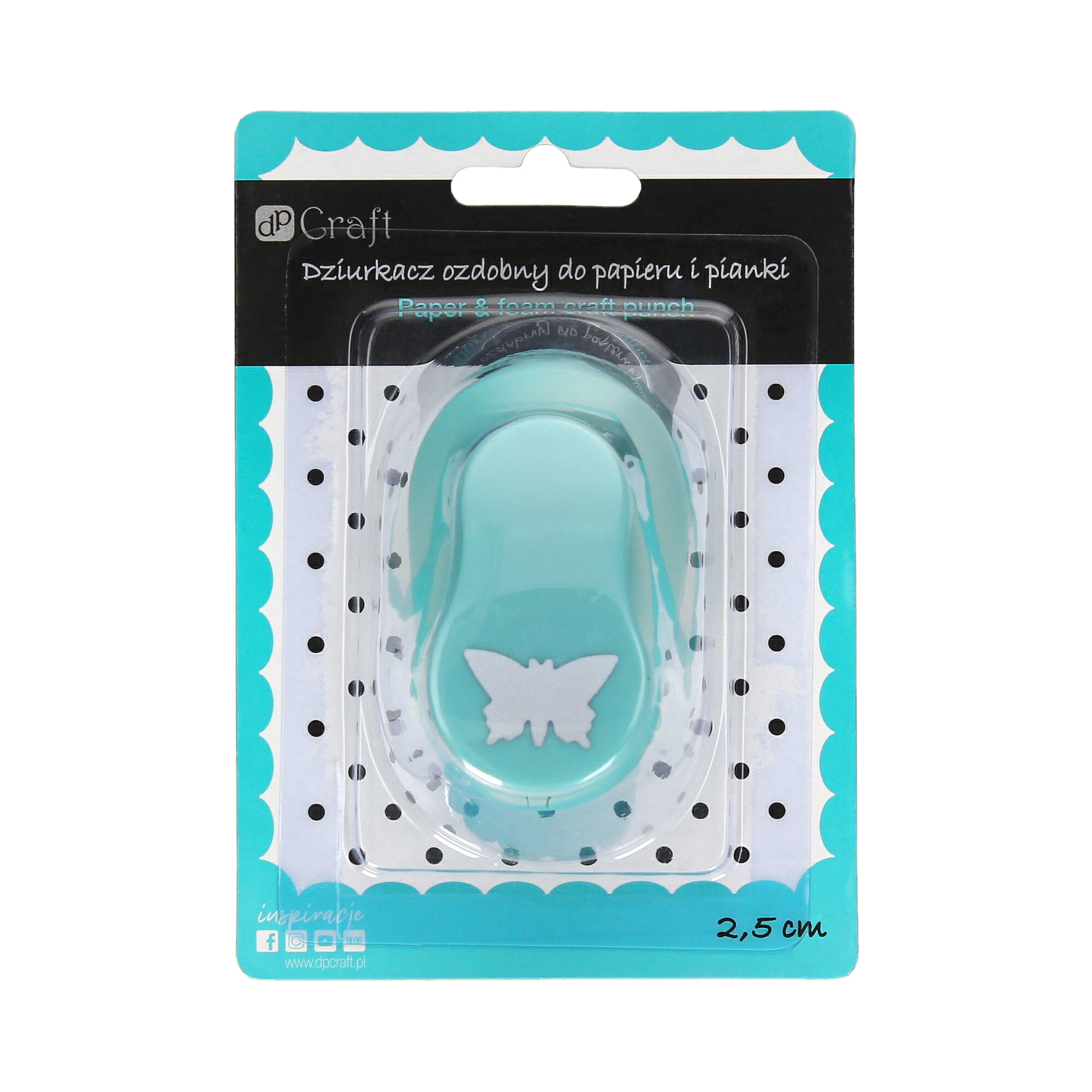 Dziurkacz ozdobny papier/pianka 2.5cm Motyl DP8178 01 Dziurkacz ozdobny papier/pianka 2.5cm Motyl DP8178 01