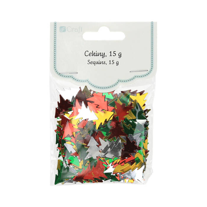 Cekiny Choinki - mix kolorów 15g SP8801 02