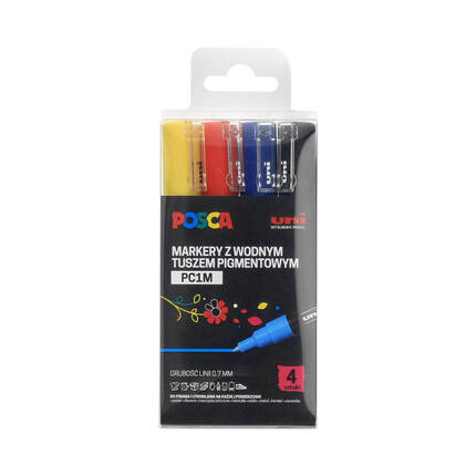 Marker plakatowy 1.0mm 4kol Posca PC1M UN5783 01