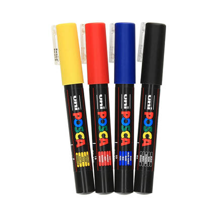 Marker plakatowy 1.0mm 4kol Posca PC1M UN5783 02