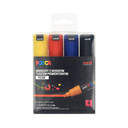 Marker plakatowy 8mm 4kol Posca PC8K UN5785 01