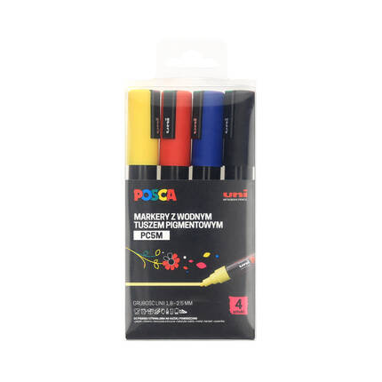 Marker plakatowy 1.8-2.5mm 4kol Posca PC5M UN5786 01