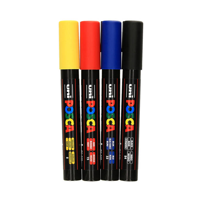 Marker plakatowy 1.8-2.5mm 4kol Posca PC5M UN5786 03