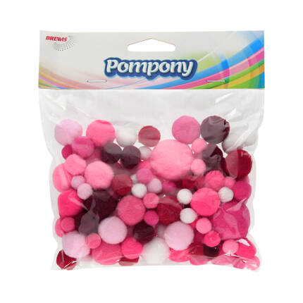 Pompony odcienie różu i bieli 20g Brewis POM52 VB1430 01