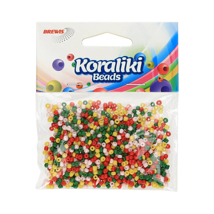 Koraliki akrylowe 3.5mm mix 30g Brewis KZ10 VB1418 01