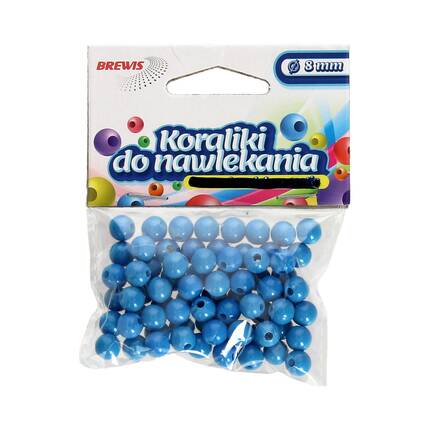 Koraliki ozdobne niebieskie K8 Brewis 8mm VB8868 01