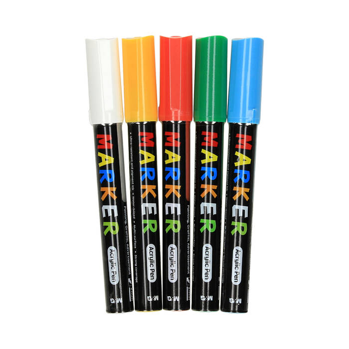 Marker akrylowy 1-2mm 5kol M&G ST7989 03