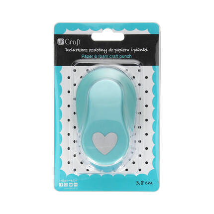 Dziurkacz ozdobny papier/pianka 3,8cm Serce DP0163 01