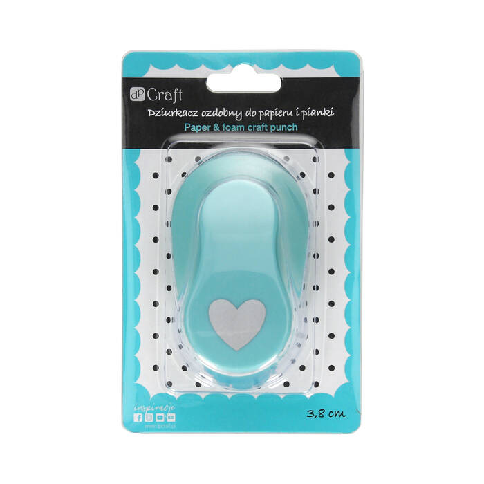 Dziurkacz ozdobny papier/pianka 3,8cm Serce DP0163 01