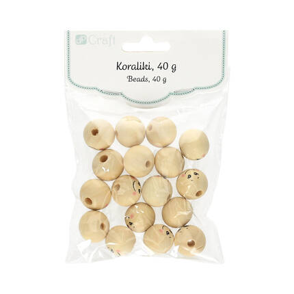 Koraliki drewniane kulki buźki GRKO-134 DP0081 01