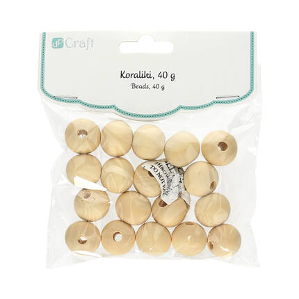 Koraliki drewniane Kulki 20mm 40g DP8939 01
