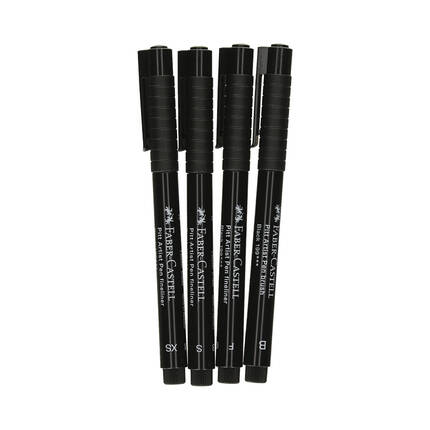 Zestaw pisaków 4kol Pitt Artists Pens Manga Black Faber-Castell 167132FC AX6091 02