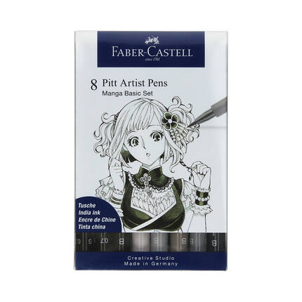 Zestaw pisaków 8szt. Pitt Artists Pens Manga Basic Faber Castell 167107 AX6092 01