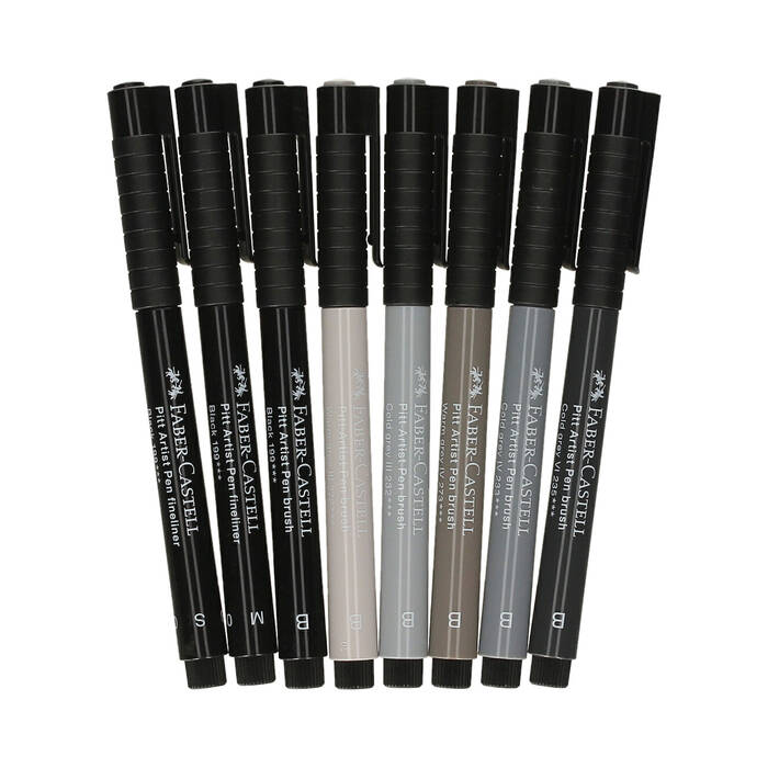 Zestaw pisaków 8szt. Pitt Artists Pens Manga Basic Faber Castell 167107 AX6092 02