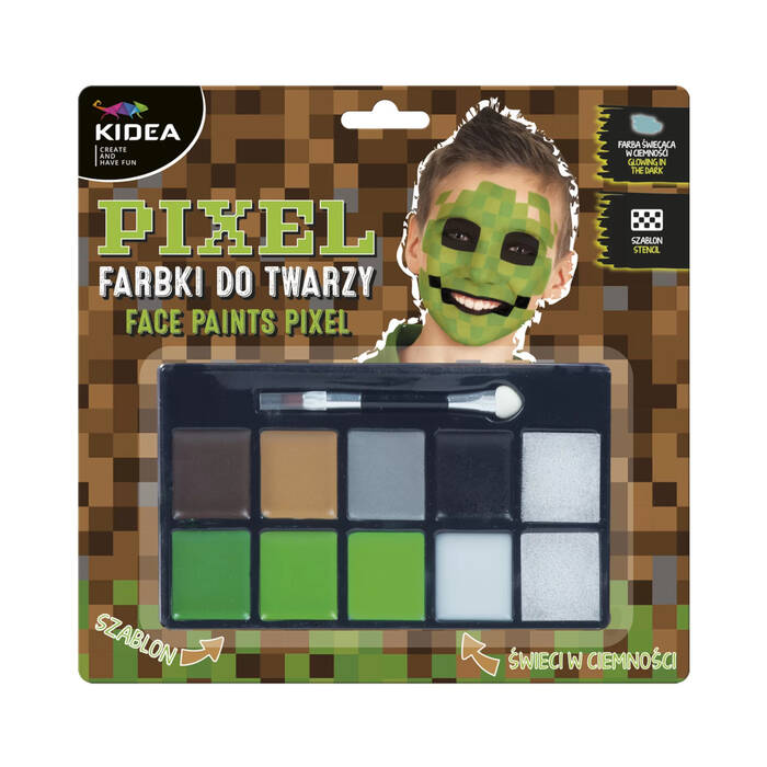 Farby do malowania twarzy Pixel Kidea FDTZPKA VD0435 01