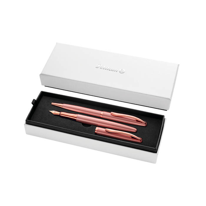 Pióro wieczne + długopis Pelikan Jazz Noble Elegance Rose VH4019 01