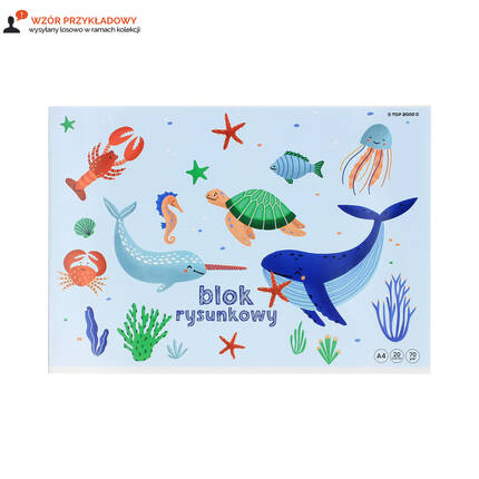 Blok rysunkowy A4/20 biały Basic Top2000 400184492 TP2429 01