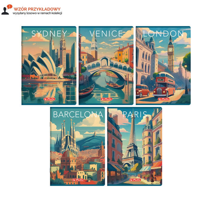 Zeszyt A5/60 linia Retro City Herlitz 400196846 VH4053 02