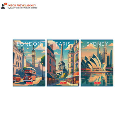 Zeszyt A4/80 kratka Retro City Herlitz 400196847 VH4055 02