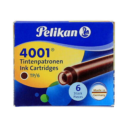 Naboje atramentowe krótkie brązowe (6) Pelikan OL1011 01