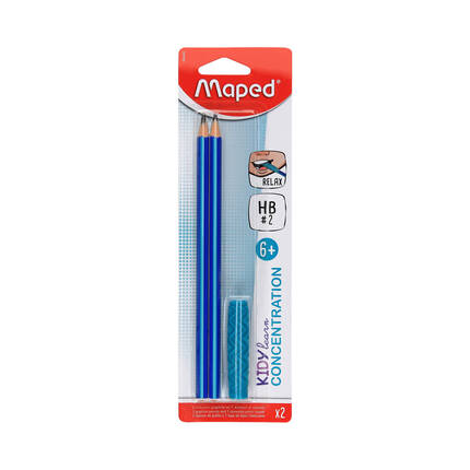 Ołówek 2szt. + nakładka gryzak Kidy Learn Concentration Maped 854400 MA5166 01