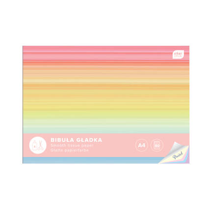 Bibuła gładka mix kolorów pastelowych A4/60 Interdruk IR5053 01