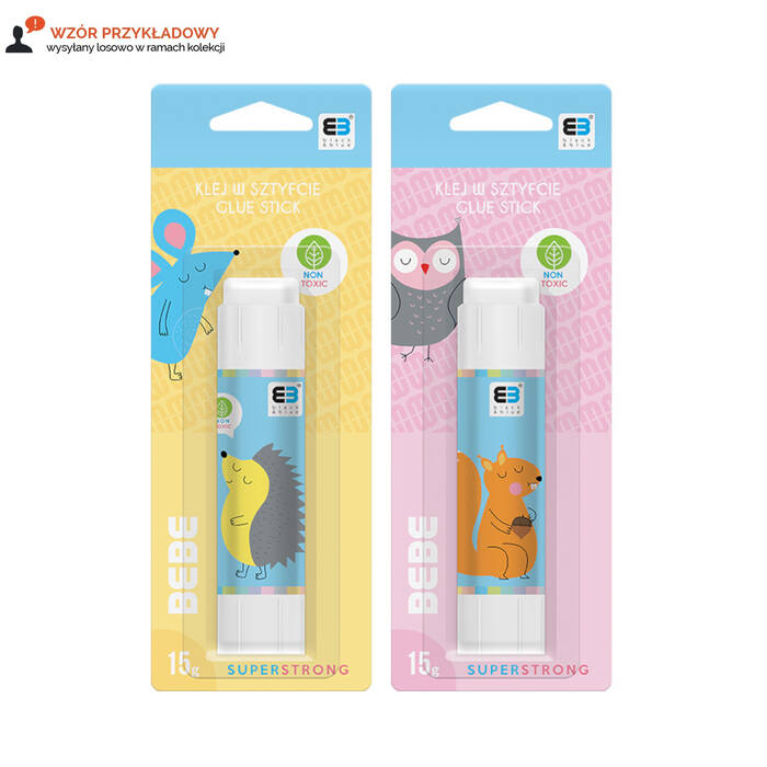Klej sztyft transparentny 15g BeBe Kids Interdruk IR8012 02
