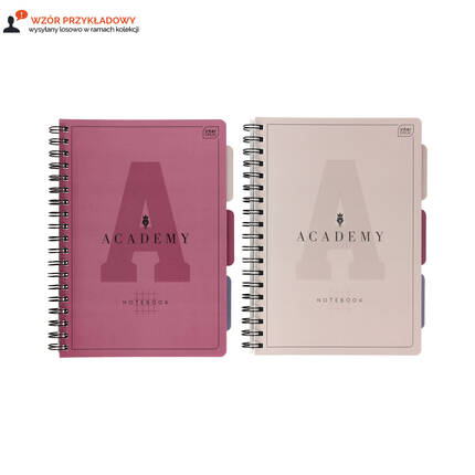 Kołozeszyt B5/100 kratka PP przekładki Academy Interdruk 90g IR0053 02