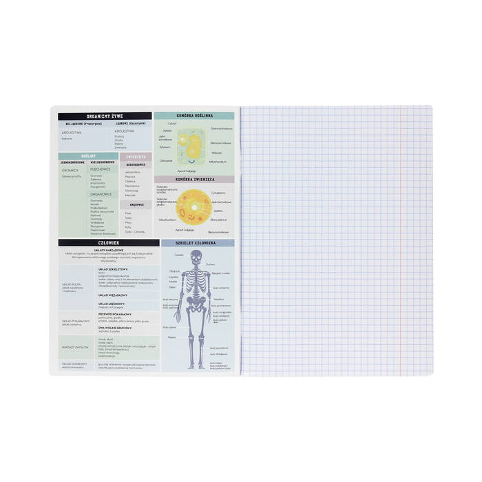 Zeszyt A5/60 kratka biologia hybrid + pigułka wiedzy Interdruk IR1691 03