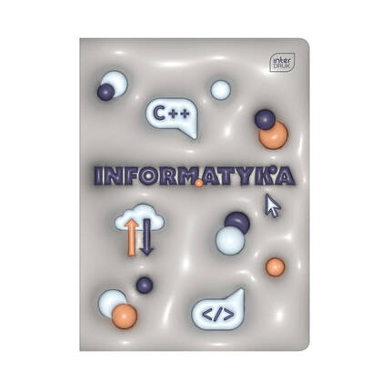 Zeszyt A5/60 kratka informatyk hybrid + pigułka wiedzy Interdruk IR1696 01