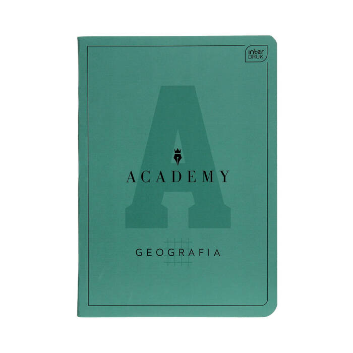Zeszyt A5/60 kratka Academy Geografia Interdruk 90g IR1354 01