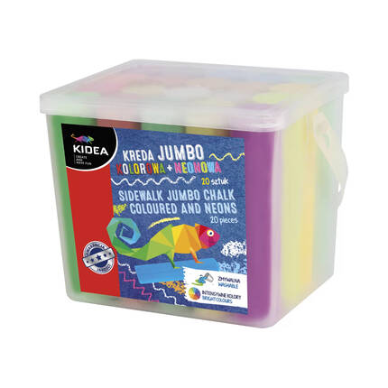 Kreda chodnikowa 20 szt. w wiaderku Jumbo Kidea VD0493 01