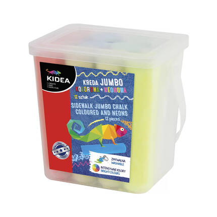 Kreda chodnikowa 12 szt. w widerku Jumbo Kidea VD0494 01