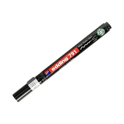 Marker olejowy 1.0-2.0mm czarny okrągły Edding 791 PCR EG4013 01
