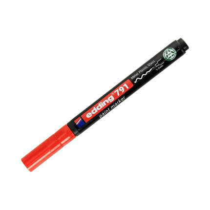 Marker olejowy 1.0-2.0mm czerwony okrągły Edding 791 PCR EG4014 01