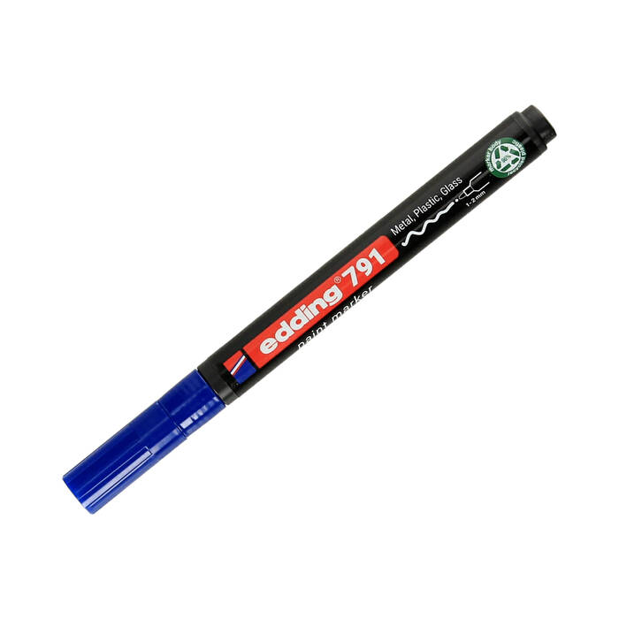 Marker olejowy 1.0-2.0mm niebieski okrągły Edding 791 PCR EG4015 01