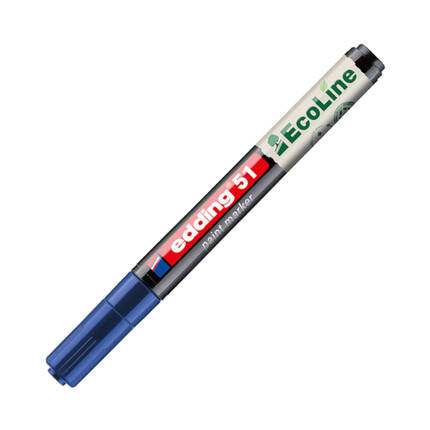 Marker olejowy 1.0-2.0mm niebieski okrągły Edding 51 EcoLine EG4036 01