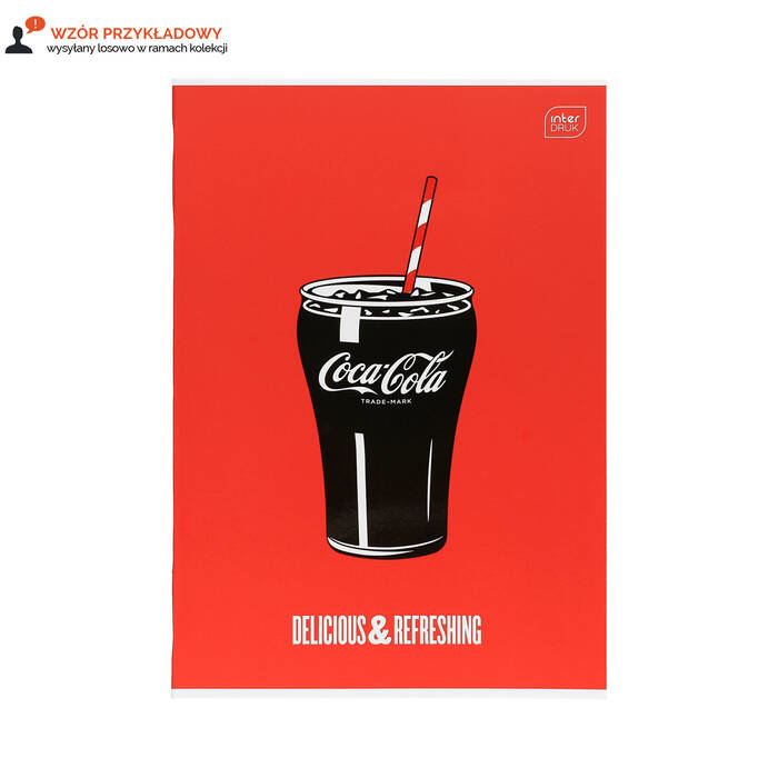 Zeszyt A4/32 linia kolor mat+UV Coca Cola Interdruk 70g IR1764 01