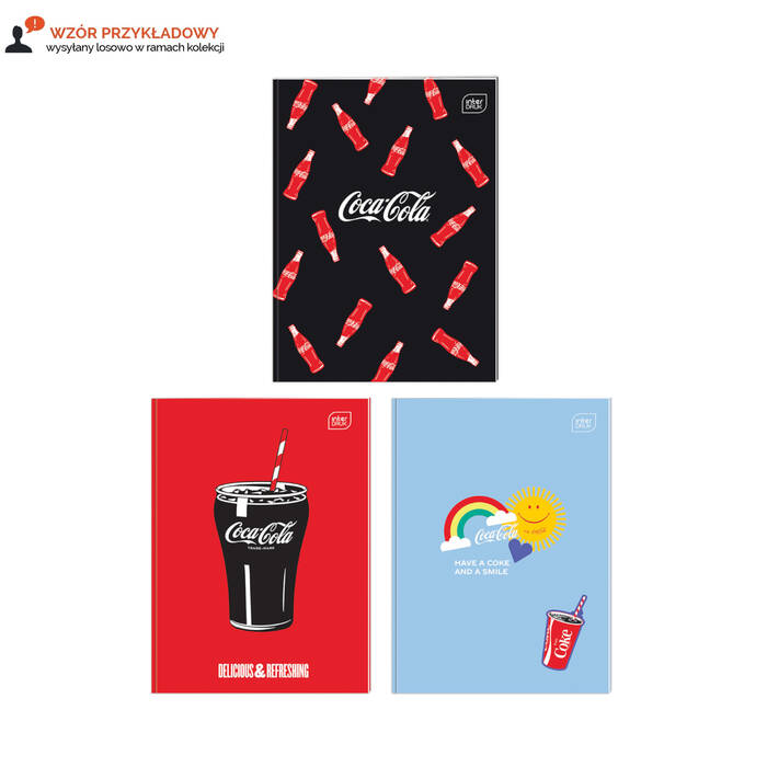 Zeszyt A4/32 linia kolor mat+UV Coca Cola Interdruk 70g IR1764 03