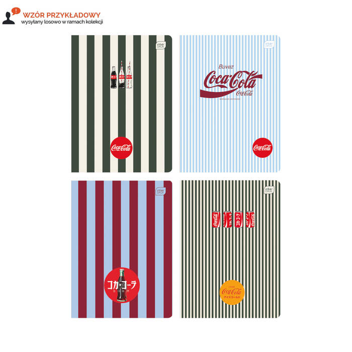 Zeszyt A5/80 kratka Soft Touch Coca Cola Interdruk IR1772 02