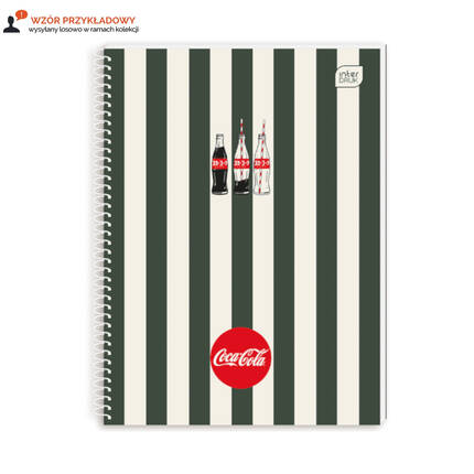 Kołozeszyt A5/100 kratka Soft Touch Coca Cola Interdruk IR1774 01