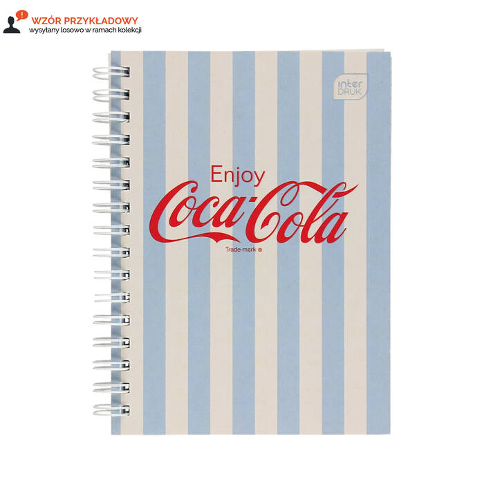 Kołozeszyt A6/80 kratka Soft Touch Coca Cola Interdruk IR1773 01
